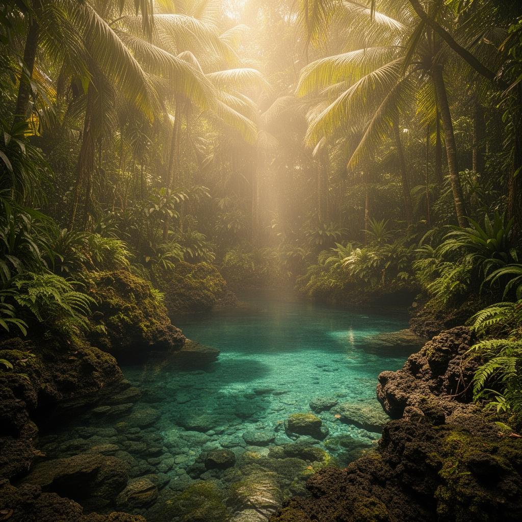 Jungle valley interior of the property